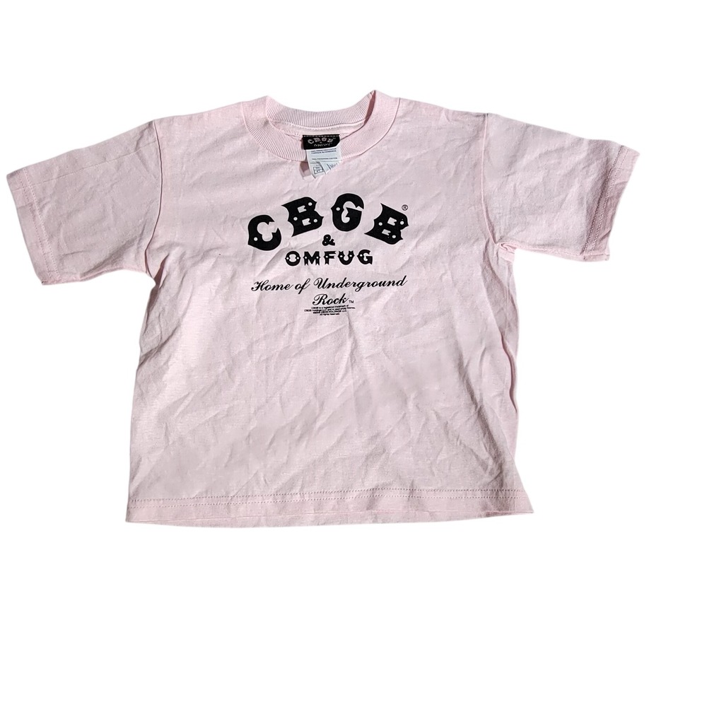 CBGB & OMFUG Home of Underground Rock Toddler Pink Graphic T-Shirt Size 4T